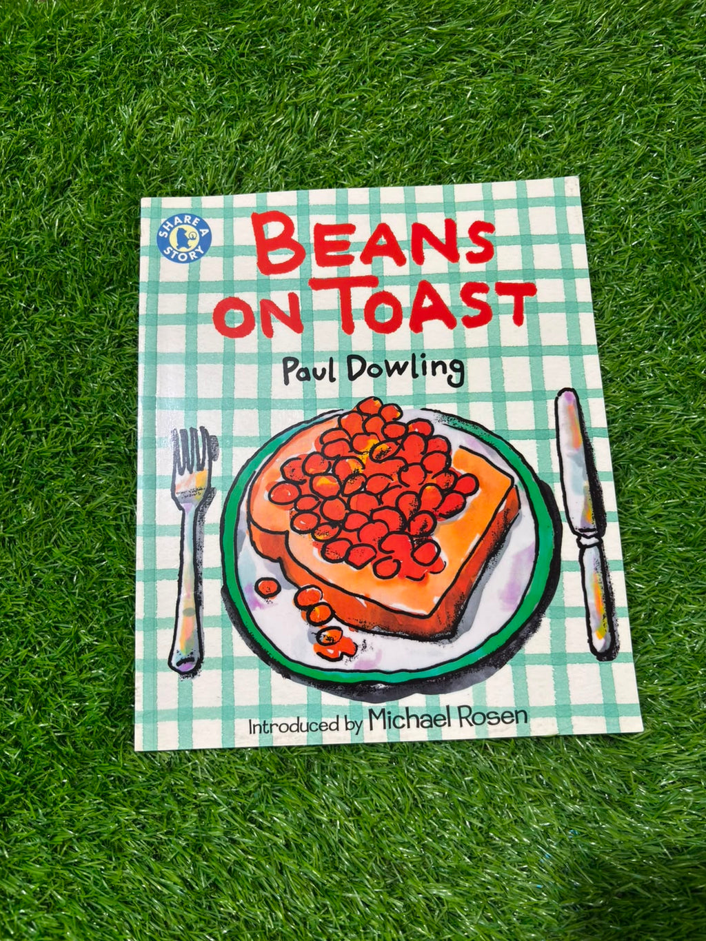 Share a story,beans on toast book.