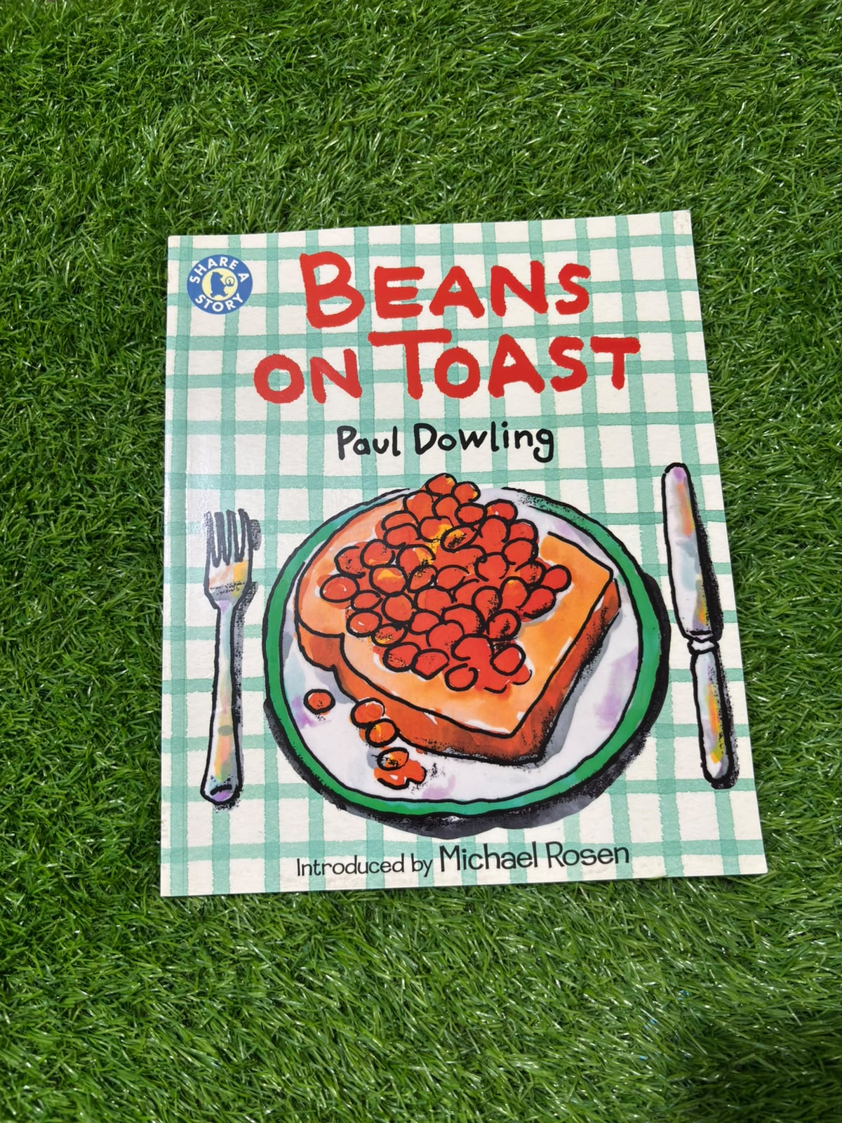 Share a story,beans on toast book.