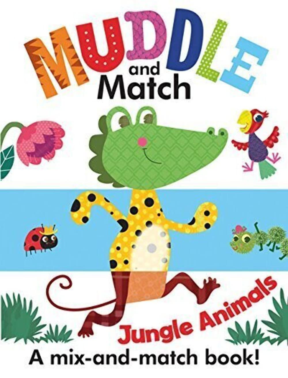 Muddle and Match Jungle Animals Board Book Preloved
