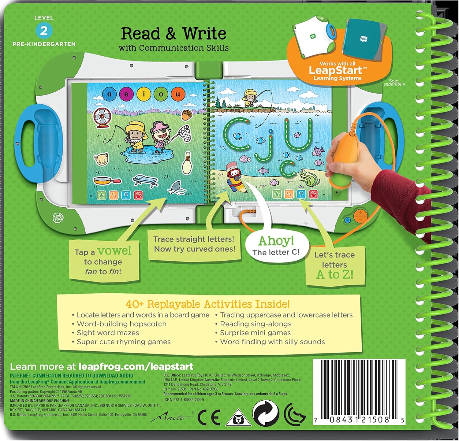 LeapFrog LeapStart Pre-Kindergarten Activity Book: Read and Write and Communication Skills